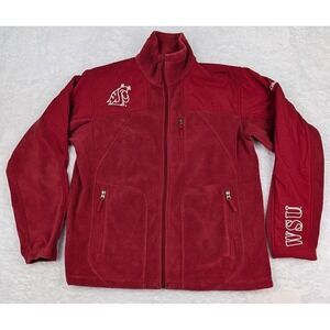 Columbia Washington State University Cougars Full-Zip Jacket Men's M Fleece NCAA